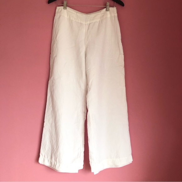White Wide Legged Pants - Picture 2 of 6